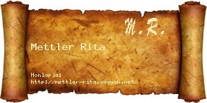 Mettler Rita névjegykártya